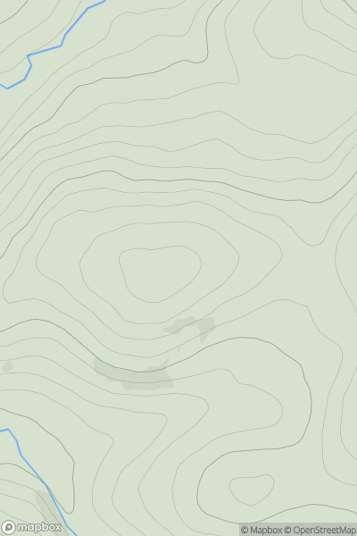 Thumbnail image for Kirk Hill [The River Tweed to the English Border] [NT327123] showing contour plot for surrounding peak